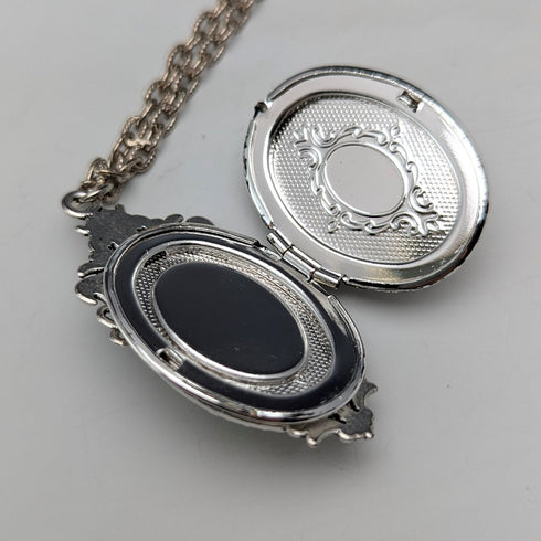 ヴィンテージ ハミングバード カメオ ロケットペンダント ネックレス